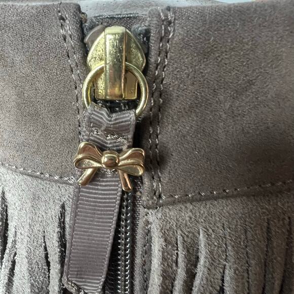 Betseyville by Betsey Johnson Leather Fringe Ankle Boots Sz 10 Western Festival - Picture 5 of 11